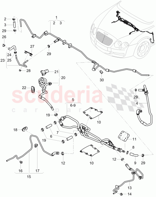 Part Diagram for Bentley 3W2612041AA
