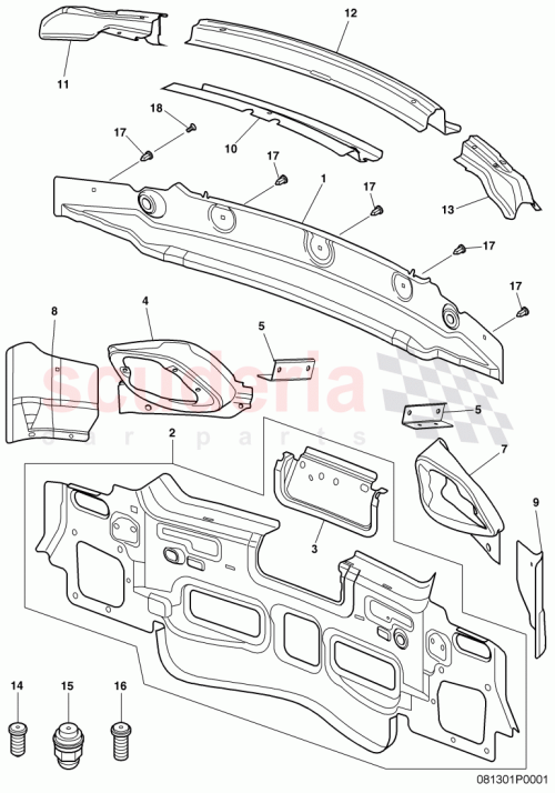 Part Diagram for Bentley 3W8813525A
