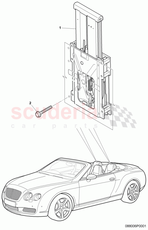 Part Diagram for Bentley 3W7880077C