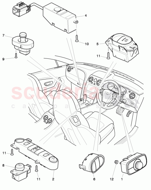 Part Diagram for Bentley 3W7959676C