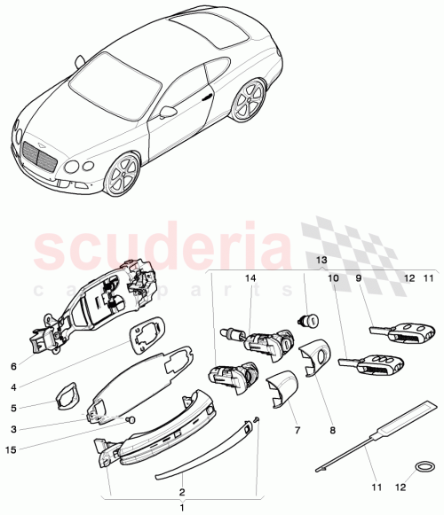Part Diagram for Bentley 3W0 800 373 CB