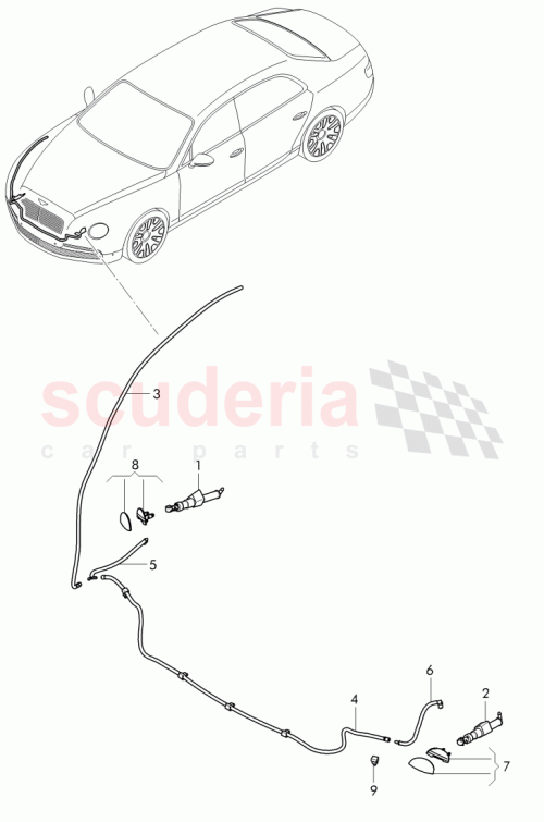 Part Diagram for Bentley 3W0955979D