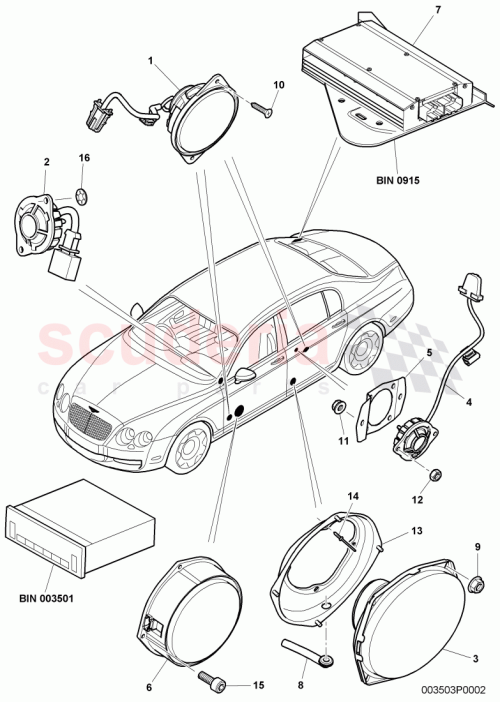 Part Diagram for Bentley 3W0 035 411 AG