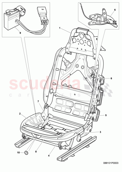 Part Diagram for Bentley 3W3881052