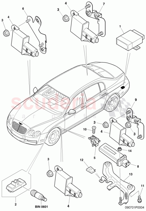 Part Diagram for Bentley 3W0907535B