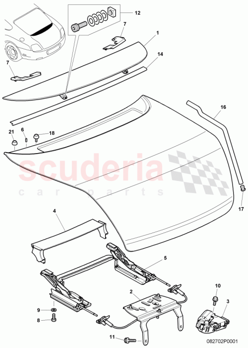 Part Diagram for Bentley 3W8 827 611