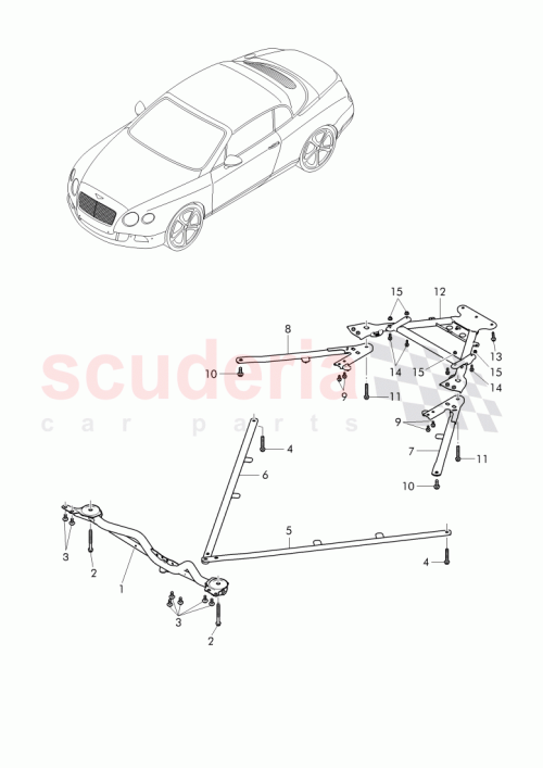 Part Diagram for Bentley 3W7802360