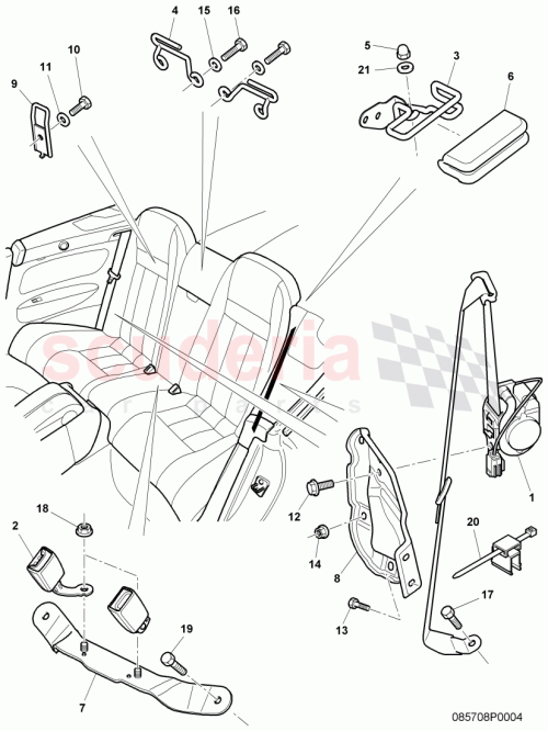 Part Diagram for Bentley 3W0858846