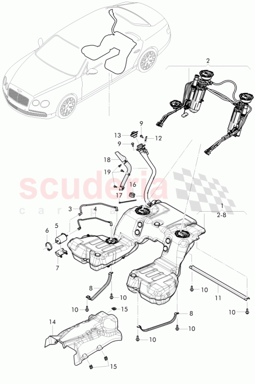 Part Diagram for Bentley 4W0 201 021 K