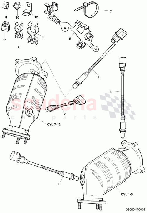 Part Diagram for Bentley 07C971501BL