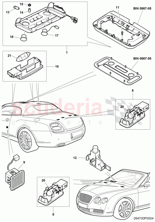 Part Diagram for Bentley 3W7959558A