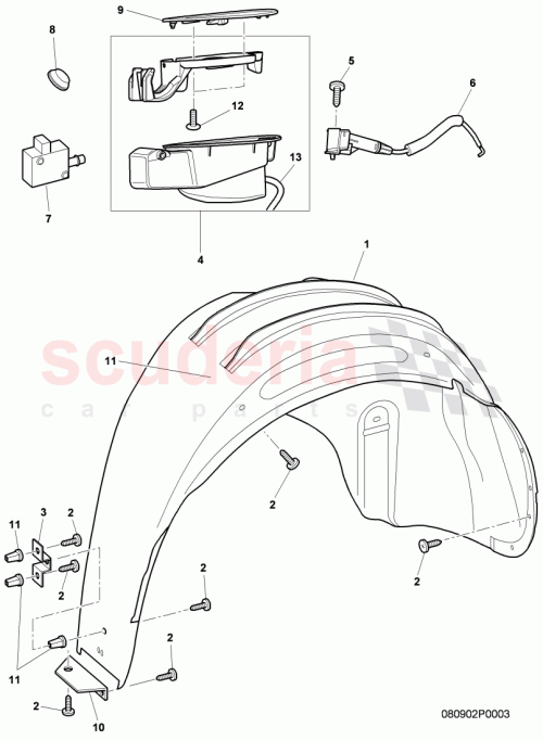 Part Diagram for Bentley 3W7810970A