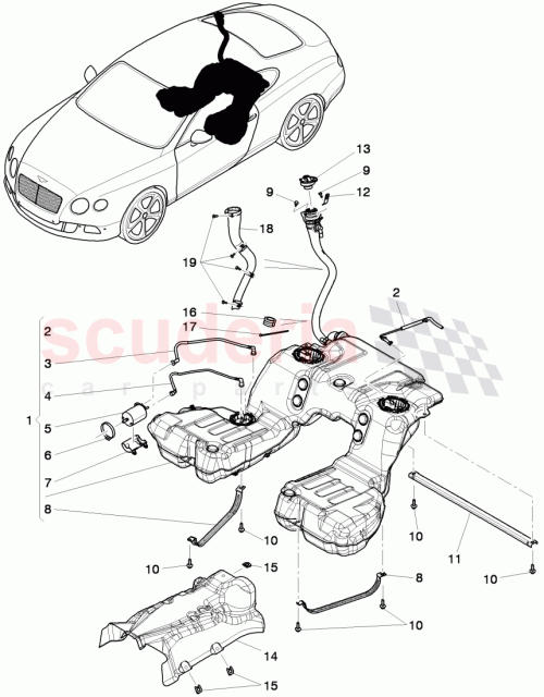 Part Diagram for Bentley 3W8 201 976 B