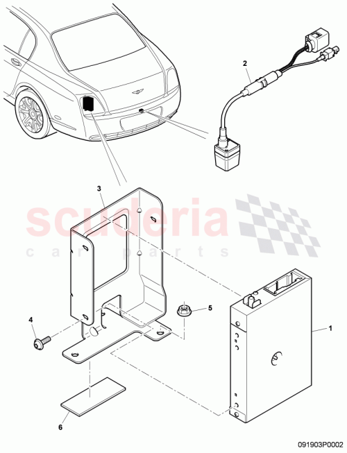Part Diagram for Bentley 3W0980551A