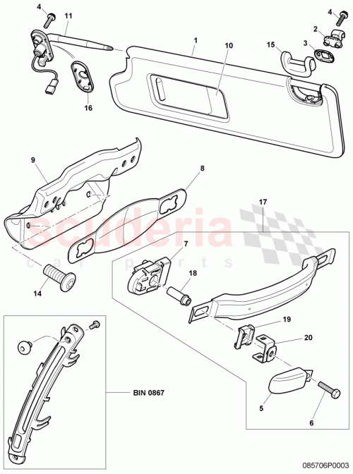 Part Diagram for Bentley 3W0857583F