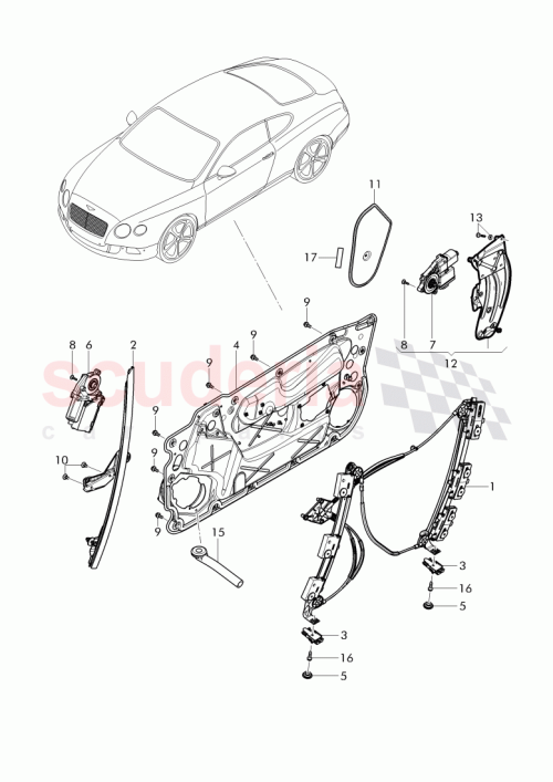 Part Diagram for Bentley 3W0837798