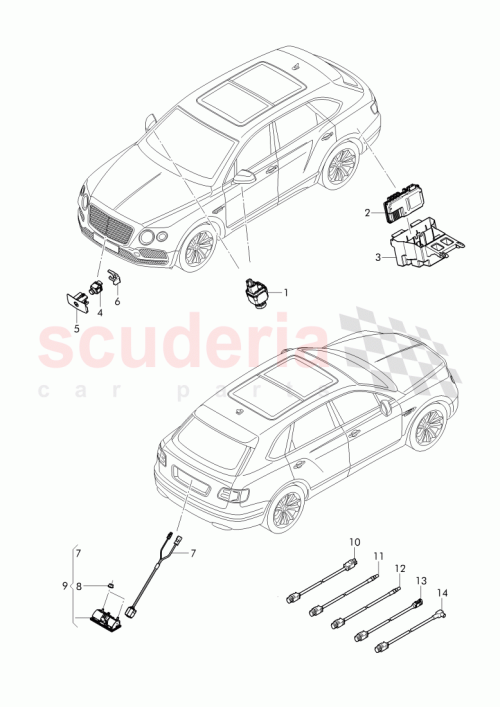 Part Diagram for Bentley 36A 971 067 AE