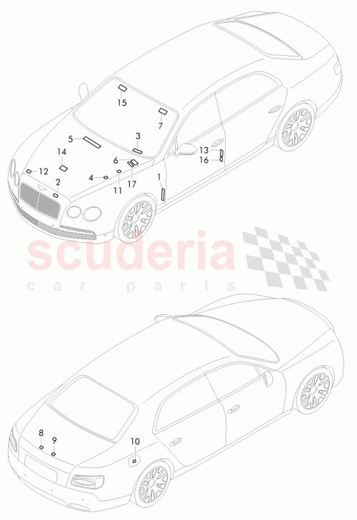 Part Diagram for Bentley 3W0 010 820 P