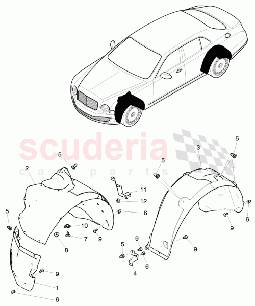 Part Diagram for Bentley 3Y0825331