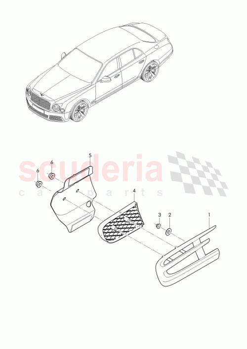 Part Diagram for Bentley 3Y0821472A