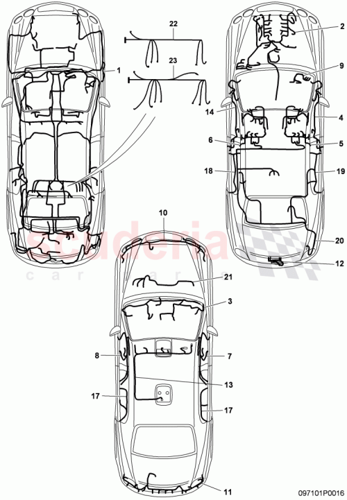 Part Diagram for Bentley 3W8971054D