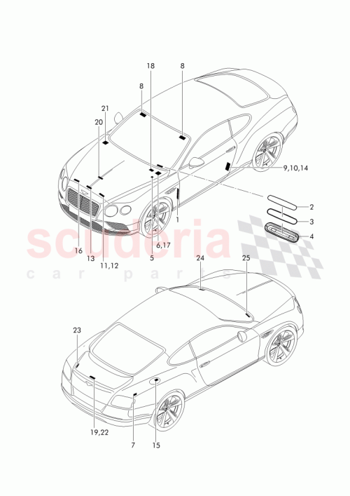 Part Diagram for Bentley 3W8 010 012 AJ