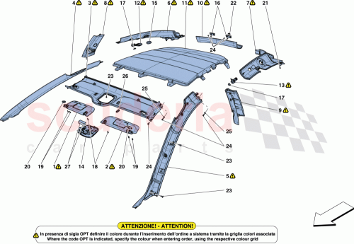 Part Diagram for Ferrari 89361100