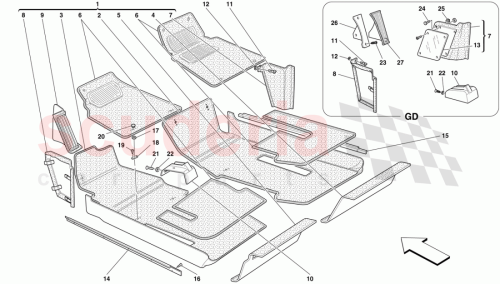 Part Diagram for Ferrari 64307800