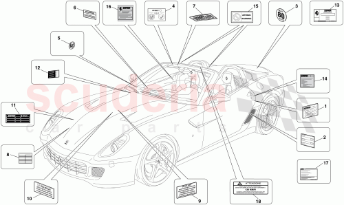 Part Diagram for Ferrari 69540300