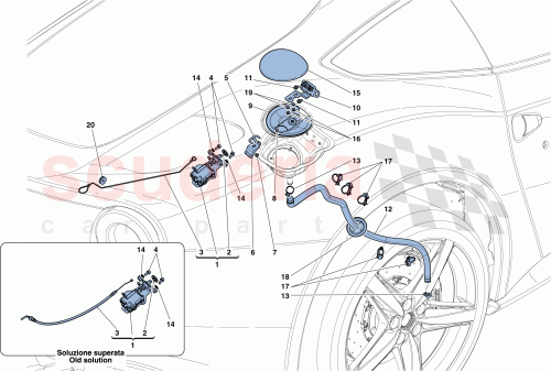 Part Diagram for Ferrari 84307211