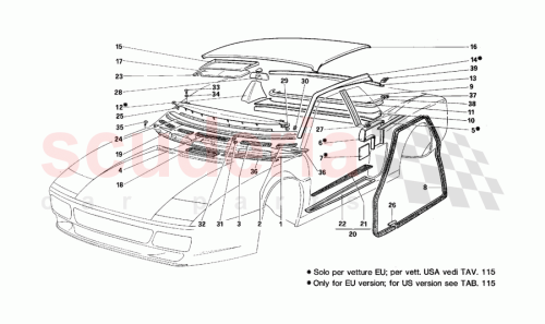 Part Diagram for Ferrari 615146
