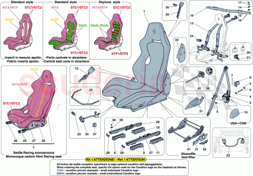 Part Diagram for Ferrari 893985