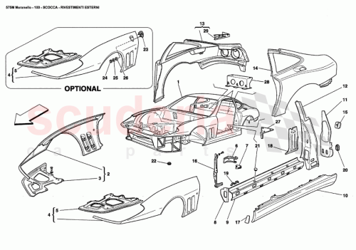 Part Diagram for Ferrari 66221600
