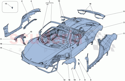 Part Diagram for Ferrari 81543100