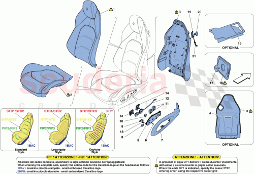 Part Diagram for Ferrari 89396200
