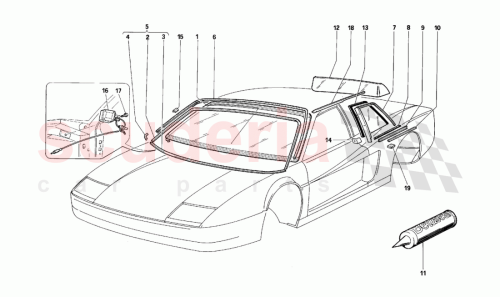 Part Diagram for Ferrari 61549500