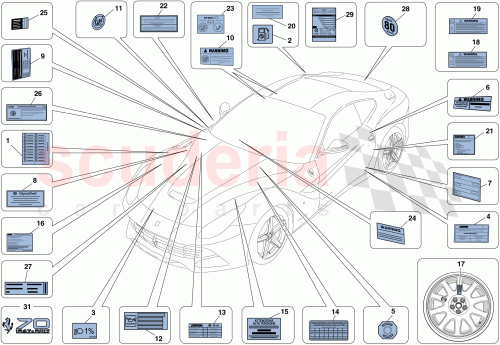 Part Diagram for Ferrari 304291
