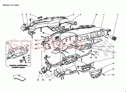 Part Diagram for Ferrari 65159900