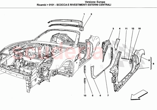 Part Diagram for Ferrari 69874311