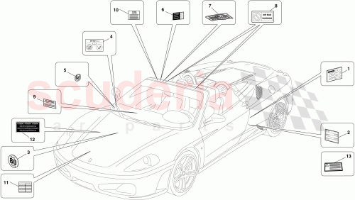 Part Diagram for Ferrari 139886