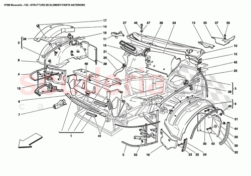 Part Diagram for Ferrari 64537300