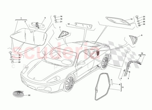 Part Diagram for Ferrari 66390200
