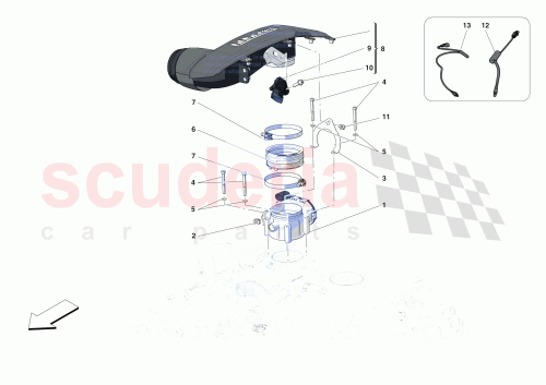 Part Diagram for Ferrari 70006354