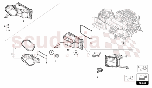 Part Diagram for Lamborghini 47A820514