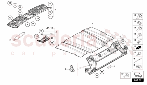 Part Diagram for Lamborghini 47B867557A