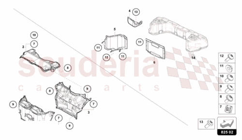 Part Diagram for Lamborghini 47B825709