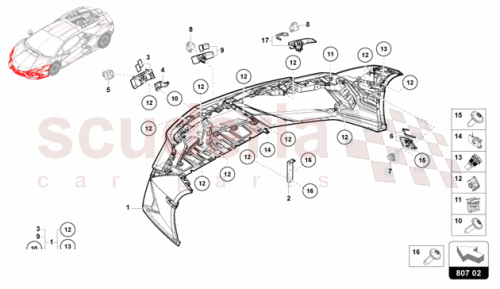 Part Diagram for Lamborghini 47B919292