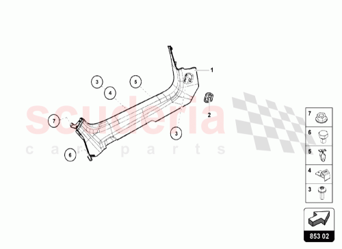 Part Diagram for Lamborghini 4T1854904D