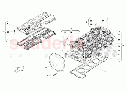 Part Diagram for Lamborghini 07L103063AH