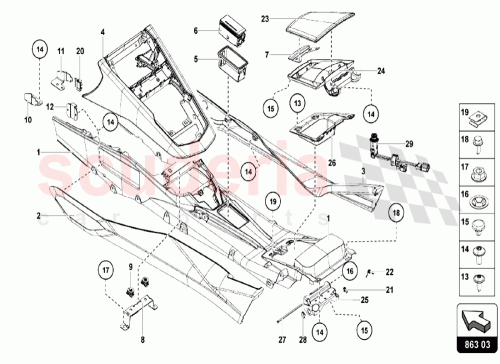 Part Diagram for Lamborghini 470861871C